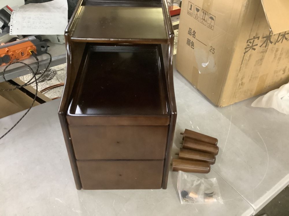 Narrow Nightstand with Drawers - Image 3 - Lot 741