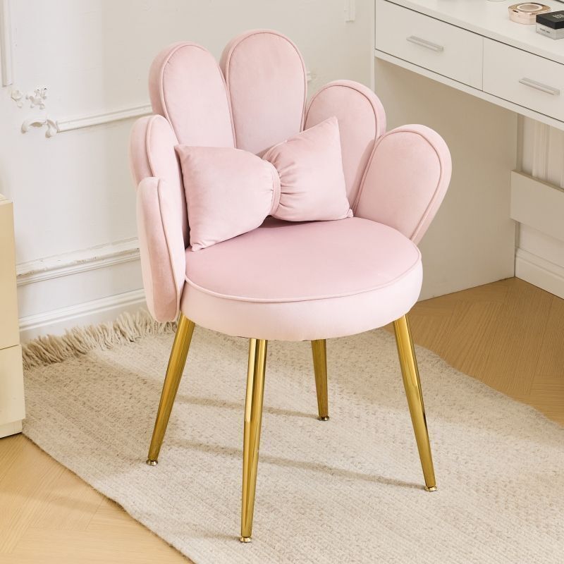 Pink Velvet Vanity Chair - Image 1 - Lot 751
