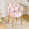 Pink Velvet Vanity Chair - Thumbnail 1