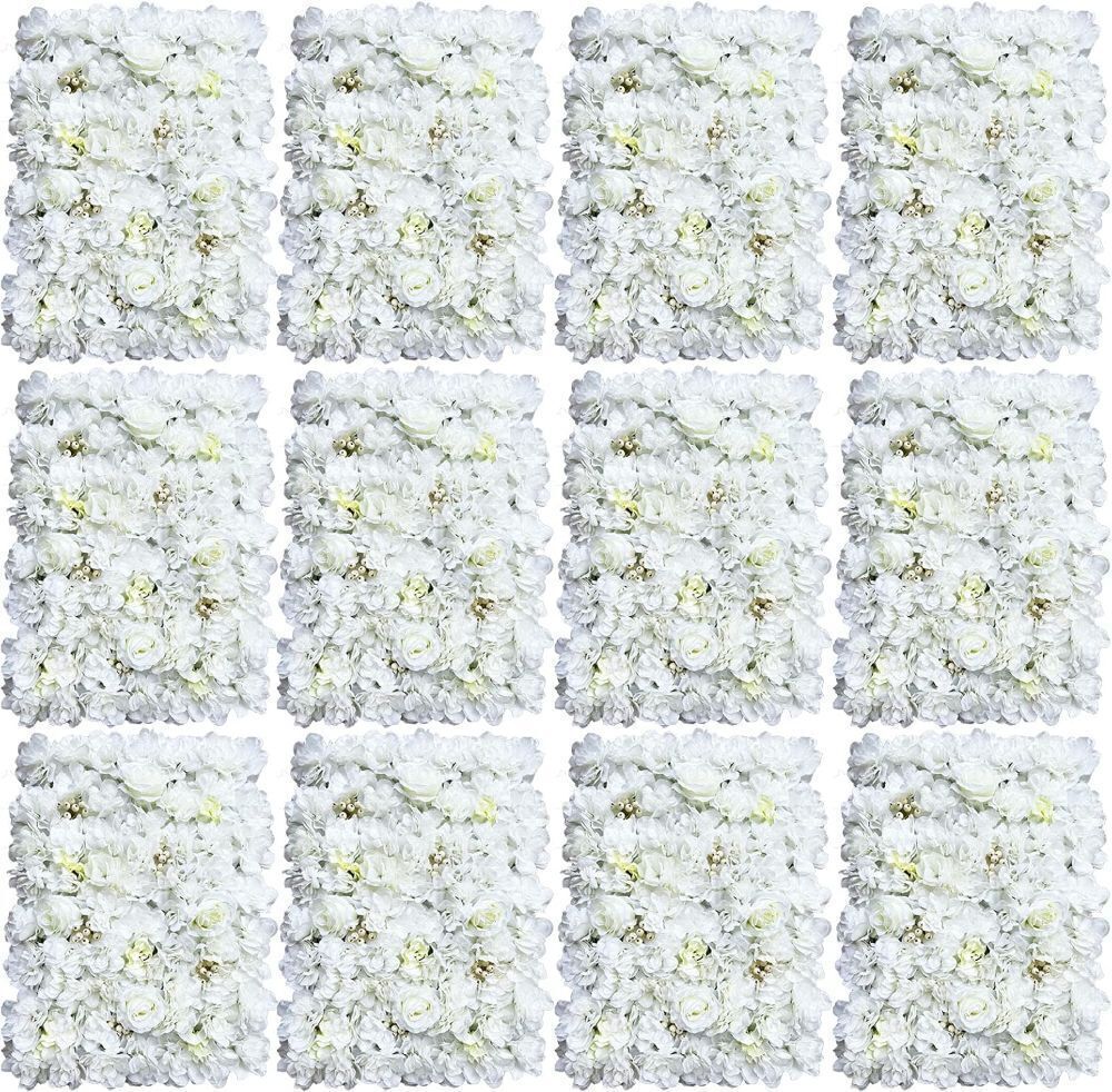 Artificial Flower Wall Panels 24" x 16", 12 pc - Image 1 - Lot 758