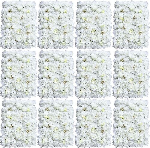 Artificial Flower Wall Panels 24" x 16", 12 pc - Lot 758