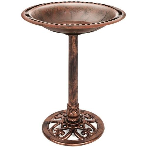 Vintage Outdoor Garden Bird Bath w/ Fleur-de-Lis Accents - Lot 767