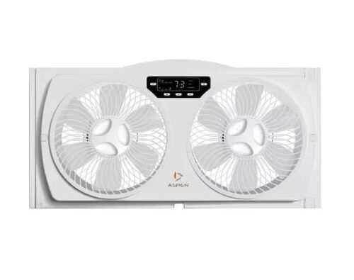 ASPEN Smart Wi-Fi Window Fan with Washable and Removeable Blades and Remote - Lot 614JF