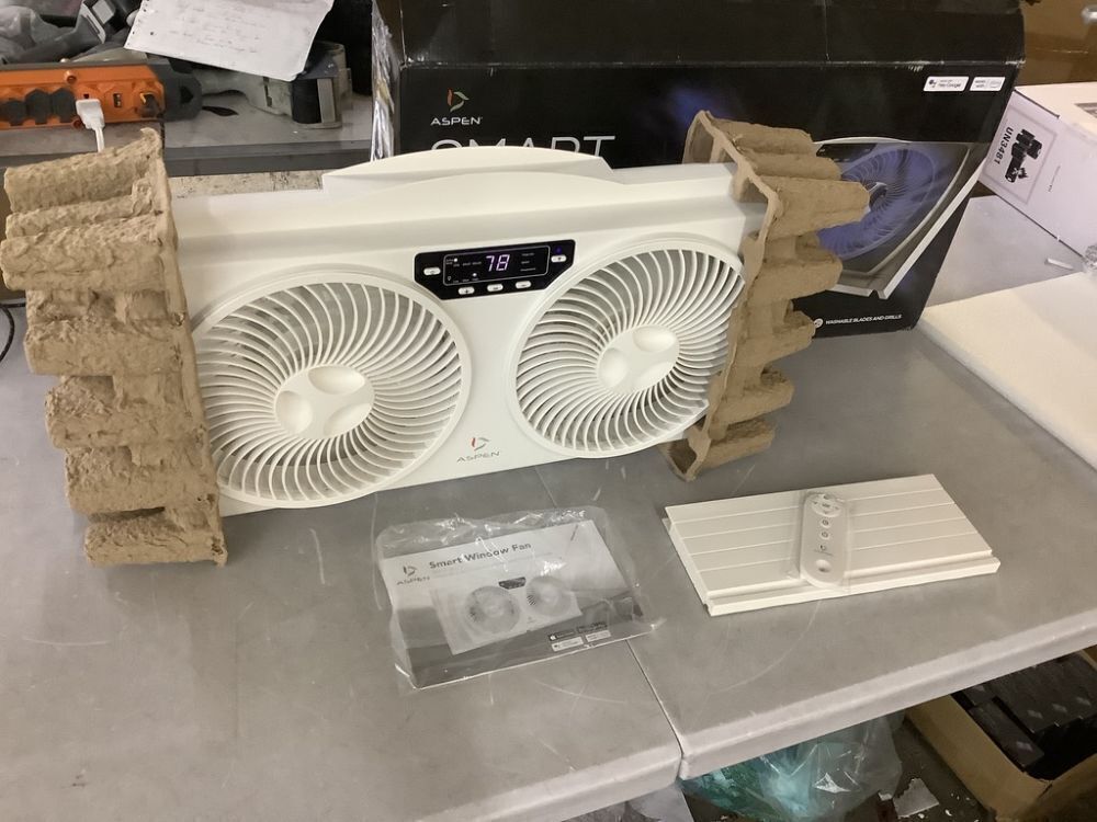 ASPEN Smart Wi-Fi Window Fan with Washable and Removeable Blades and Remote - Image 2 - Lot 614JF
