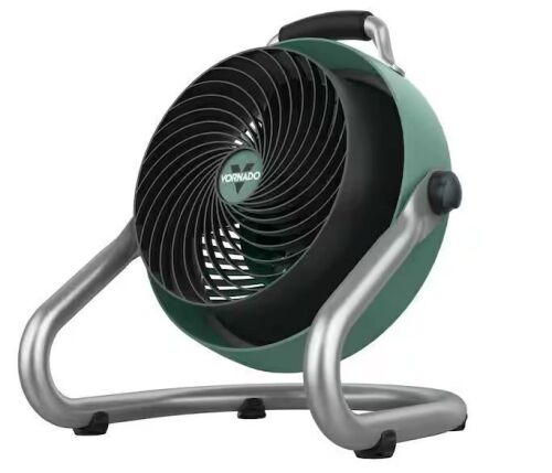 Vornado 293HD 10.75 in. Large Heavy-Duty Floor Fan, High-Velocity Air Circulator Shop Fan, Green - Lot 615JF