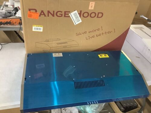 AKDY 36 in. 58 CFM Convertible Under Cabinet Range Hood in Brushed Stainless Steel with 2 Carbon Filters and Push Button - Small Dents - Lot 608JF
