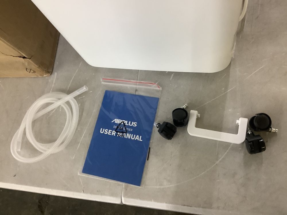 50 pt. 4,500 sq. ft. Dehumidifier in White with Drain Hose and Bucket, Auto Defrost, Low Noise - Image 4 - Lot 135JF