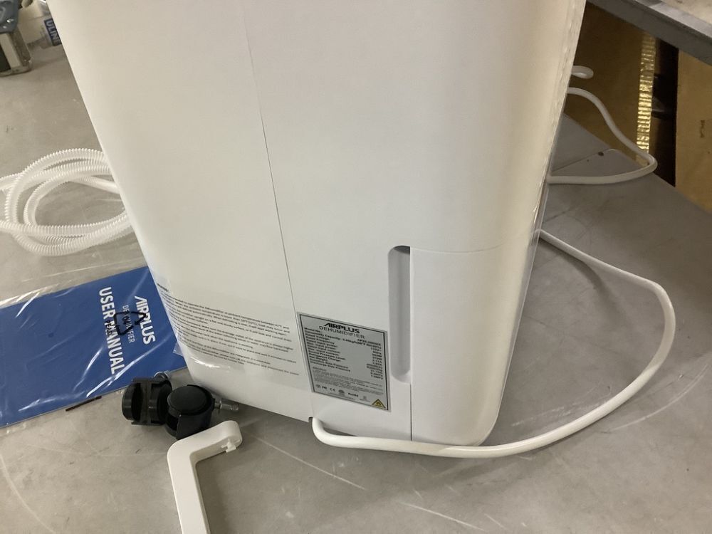50 pt. 4,500 sq. ft. Dehumidifier in White with Drain Hose and Bucket, Auto Defrost, Low Noise - Image 5 - Lot 135JF