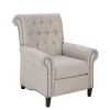 Madison Park Jetta Cream 32.25 in. W x 38 in. D x 40.5 in. H Push Back Recliner - Thumbnail 1