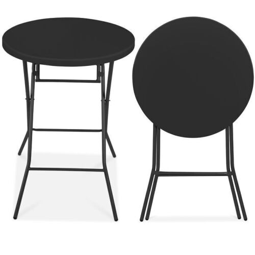 Bar Height Folding Table Indoor Outdoor Accessory w/ Thick Table Top - 32in - Lot 402