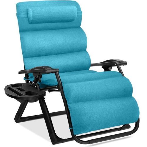 Oversized Zero Gravity Chair, Folding Outdoor Recliner w/ Removable Cushion - Lot 421