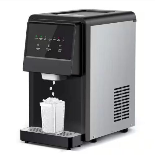 62 lbs./24-hour Self-Cleaning Countertop Nugget Ice Dispenser with 6 lbs. Ice Storage, Stainless Steel - Lot 11JF