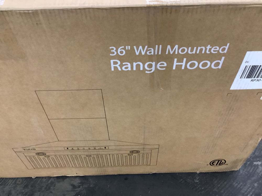 VIKIO PRO 36 in. 600 CFM Ducted Wall Mount Range Hood in Black Stainless Steel with Gestures/Touch Control and LED Lights - Image 3 - Lot 42JF