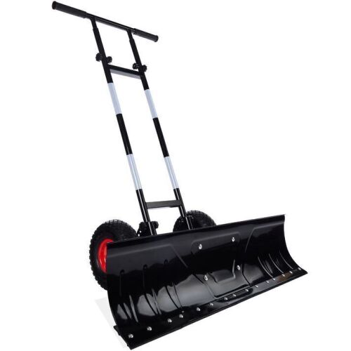 2-Wheel Snow Pusher w/ Adjustable Handle, Reflective Tape - 36in - Lot 178
