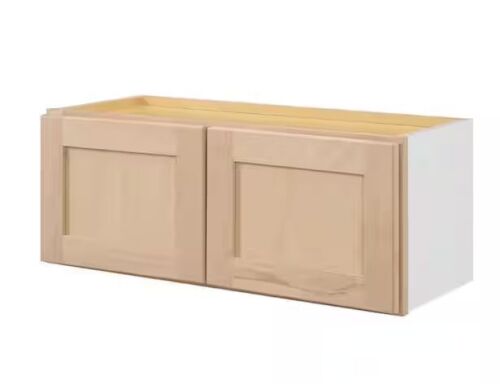 Hampton Bay 30 in. W x 12 in. D x 12 in. H Ready to Assemble Wall Bridge Kitchen Cabinet in Unfinished with CLICKREADY Technology - Lot 412JF