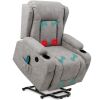 Electric Power Lift Recliner Massage Chair w/ Heat, USB Port, Cupholders - Thumbnail 1