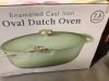 Oval Cast-Iron Dutch Oven Kitchen Cookware w/ Enamel - 7.5qt - Thumbnail 5