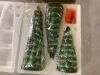 Set of 3 Pre-Lit Ceramic Tabletop Christmas Trees - Thumbnail 3