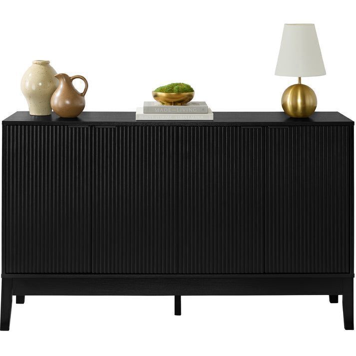4-Door Reeded Storage Cabinet, Accent Furniture, Sideboard - Image 1 - Lot 37