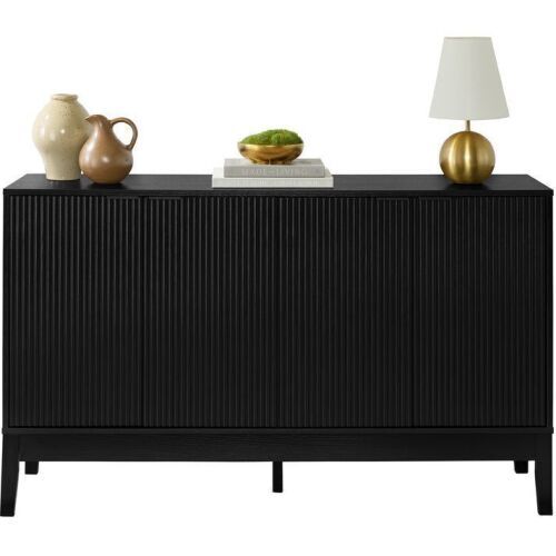 4-Door Reeded Storage Cabinet, Accent Furniture, Sideboard - Lot 38