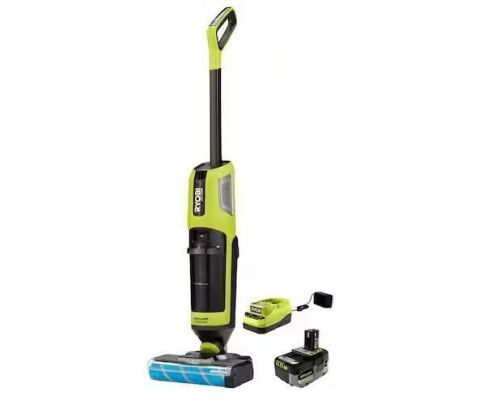 RYOBI ONE+ HP 18V Cordless SWIFTClean Wet/Dry Stick Mop and Vacuum Kit with 4.0 Ah Battery and Charger - Lot 25JF