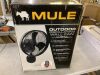 MULE Wall Mount Fan XL Indoor or Outdoor Matte Black 18 in. Oscillating 3-Speed High Velocity Max. 5100 CFM Fan with Remote - Thumbnail 2