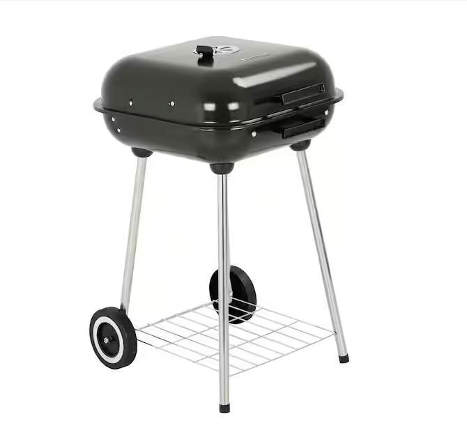 MasterCok 18 in. Portable Square Charcoal Grill With 2-Wheels - Image 1 - Lot 305JF