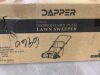 DAPPER SUPPLY Walk-Behind Outdoor Hand Push lawn Sweeper 3.5 cu. ft. Hopper Bag and 21 in. Sweeping Width in Gray - Thumbnail 3