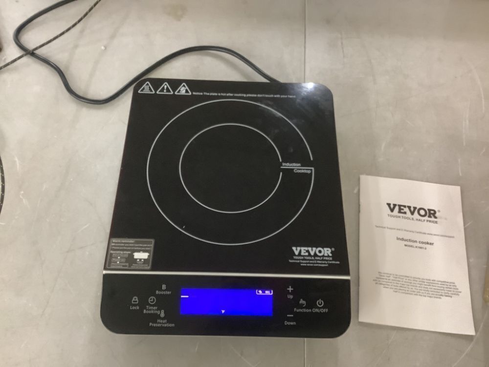 VEVOR Portable Induction Cooktop, 1800 W, 9-Temperature Settings - Image 1 - Lot 437JF