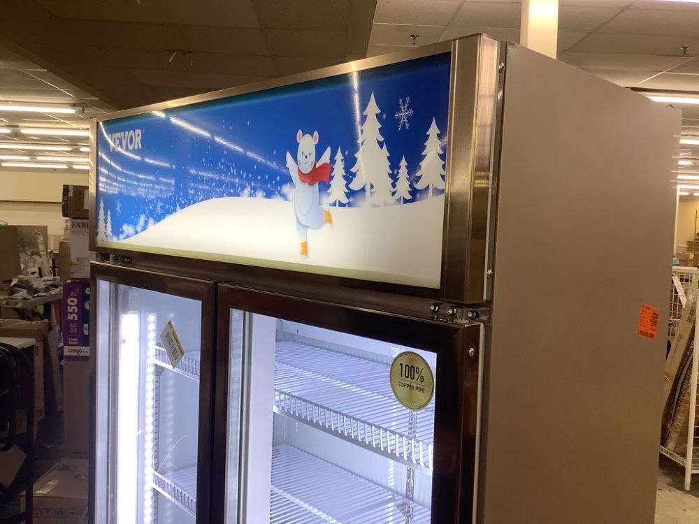 VEVOR 23 cu. ft. Commercial Refrigerator Upright Beverage Cooler with Glass Door and LED Light - Bent Front Caster - Image 5 - Lot 5JF