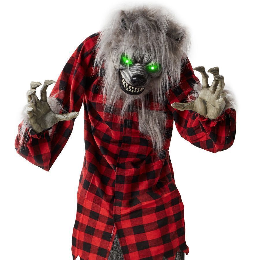 Howling Hudson Standing Animatronic Werewolf w/ Sounds, LED Eyes, 5ft - Water Damaged Box - Image 1 - Lot 550A