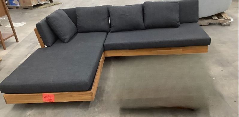 Lubek 82.5" Outdoor Low Right Sectional Set - Slate Gray - Image 5 - Lot 20