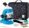 30-Piece STEM Kids Microscope Science Kit w/ 100x, 600x, 1200x Zoom, Prepared & Blank Slides, Padded Carrying Case, LED Light - Thumbnail 3