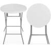 Bar Height Folding Table Indoor Outdoor Accessory w/ Thick Table Top - 32in - Thumbnail 1