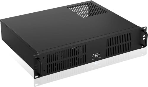 2U Micro ATX Compact Rackmount 3 x 3.5-inch HDD and 1 x 2.5-inch SSD, Chassis Support ATX PS2 PSU, USB - Lot 7068