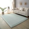 Loartee Coral Velvet Crawling Rugs (4'11"x6'7", Light Green) for Toddler Children Play Area Rugs Yoga Mat Exercise Pads Carpet - Thumbnail 1