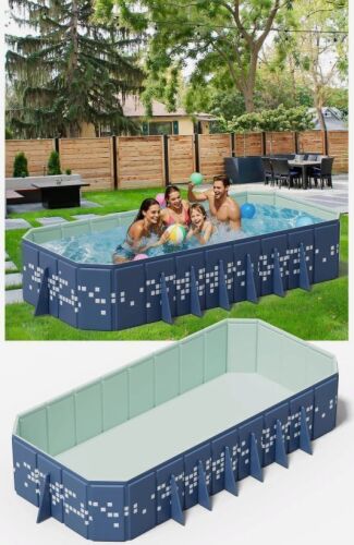 Non Inflatable Kiddie Pool, Portable Padding Kids Swimming Pool (Blue Star) - Lot 7118