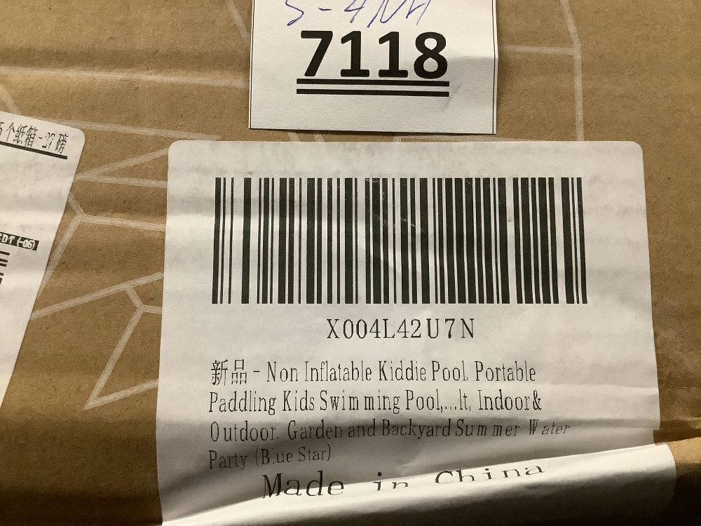 Non Inflatable Kiddie Pool, Portable Padding Kids Swimming Pool (Blue Star) - Image 4 - Lot 7118