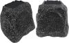 Herdio 4" Rock Bluetooth Speakers Outdoor Waterproof IPX7 Wireless Solar Max 160 Watt, TWS Connection Powered with Rechargeable Battery for Garden Patio Deck Pool Backyard（Black，1Pair） - Thumbnail 1