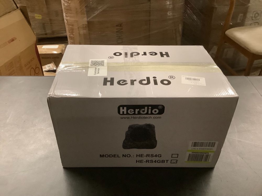 Herdio 4" Rock Bluetooth Speakers Outdoor Waterproof IPX7 Wireless Solar Max 160 Watt, TWS Connection Powered with Rechargeable Battery for Garden Patio Deck Pool Backyard（Black，1Pair） - Image 3 - Lot 7127