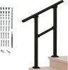 Hand Rails for Outdoor Steps,2 Step Stair Handrail & Indoor Stair Railing Kit，Metty Metal Railings for Outdoor Steps and Hand Rails for Seniors for Porch Railing - Thumbnail 1