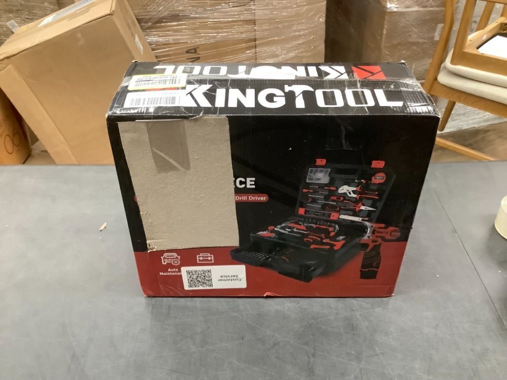 KingTool 276-Piece Tool Set Kit - Tool kit with 12V Cordless Power Drill Driver Toolbox Storage Case with Drawer, Drill Set Perfect for Homeowner, Diyer, Handyman - Image 3 - Lot 7140
