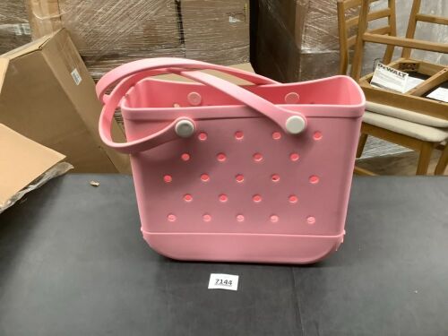 Rubber Large Beach Tote Bag,Waterproof Beach Storage Basket,Washable Hole Opening Tote Bag - Lot 7144