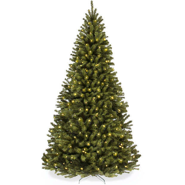 Pre-Lit Artificial Spruce Christmas Tree w/ Foldable Metal Base - Image 1 - Lot 7290