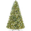 Pre-Lit Frosted Artificial Scotch Pine Christmas Tree w/ Metal Stand 7.5ft - Thumbnail 1