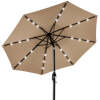 Solar LED Lighted Patio Umbrella w/ Tilt Adjustment, UV-Resistant - 10ft - Thumbnail 1
