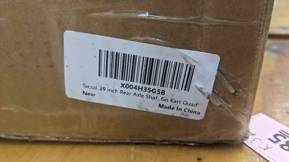 Tacsal 29 inch Rear Axle Shaft Assembly Kit with Front/Rear Wheels Tires Rims and Brake Assembly and T8F Chain, 740MM Assembly Complete Wheel Hub Kit Suitable for DIY Go Kart Quad Trike Drift Bikes - Image 3 - Lot 10035
