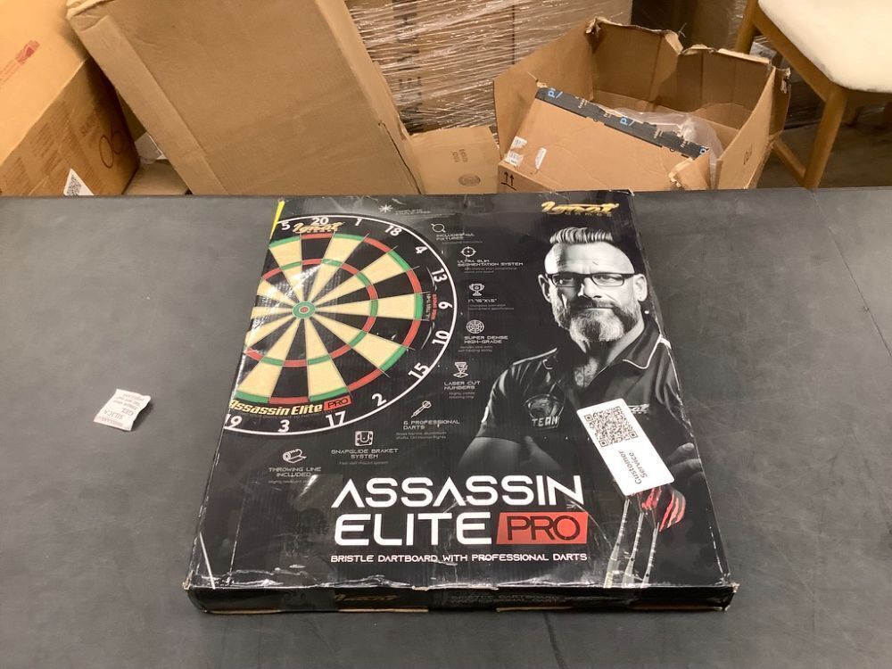 IgnatGames Professional Dart Board Set – Competition-Size Kenyan Sisal Target with Ultra-Thin Spider, 6 Steel Tip Darts, Mounting Kit & Game Accessories - Image 3 - Lot 7135