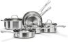 Stainless Steel Cookware Set,Tir-Ply Pots and Pans Set,10 Pcs Stainless Steel Induction Kitchen Cookware Sets,PFOA Free, Frying Pans,Saucepans,Saute Pan & Stock Pot,Compatible with All Cooktops - Thumbnail 1