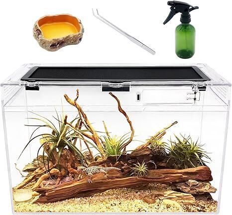 Reptile Terrarium,16" x 8"x 10" Reptile Tank - Lot 7502